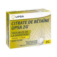Citrate De Betaïne Upsa 2 G Comprimés Effervescents Sans Sucre Citron 2t/10 à BIGANOS