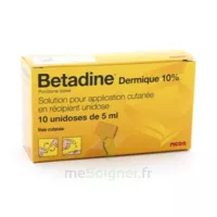Betadine Dermique 10 % S Appl Cut En Récipient Unidose 10unid/5ml à BIGANOS